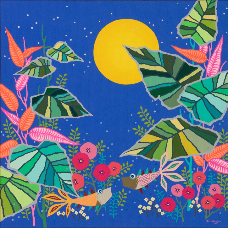 달빛 아래 속삭임, 50x50cm,Acrylic on canvas,2020.jpg